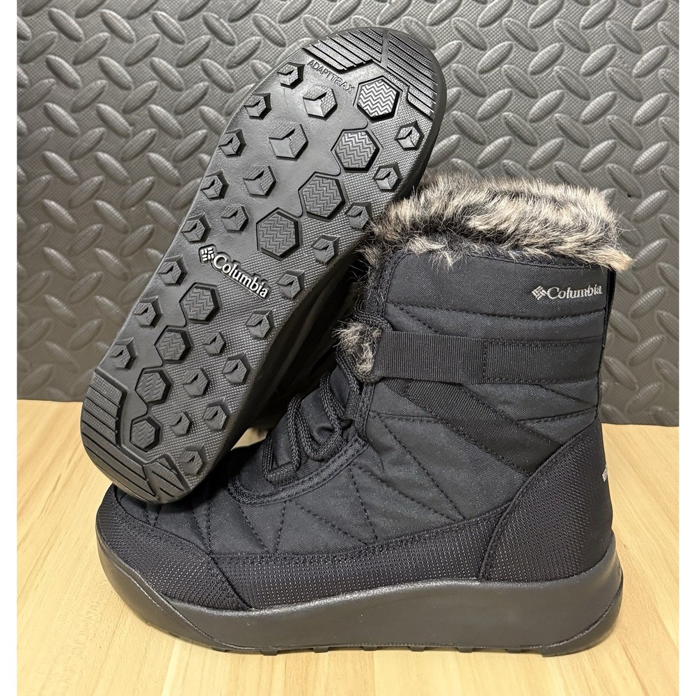 Columbia Minx Shorty IV Thermal Winter Boots Black Titanium Womens Size 6